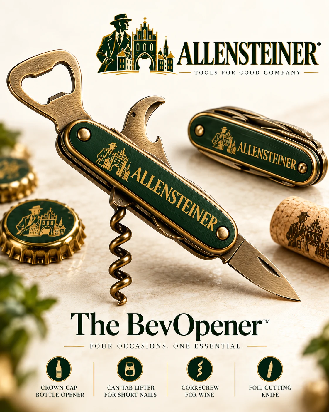 ALLENSTEINER BevOpener product concept poster